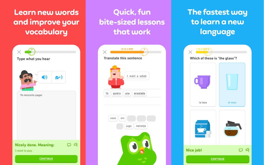 Duolingo english learning app