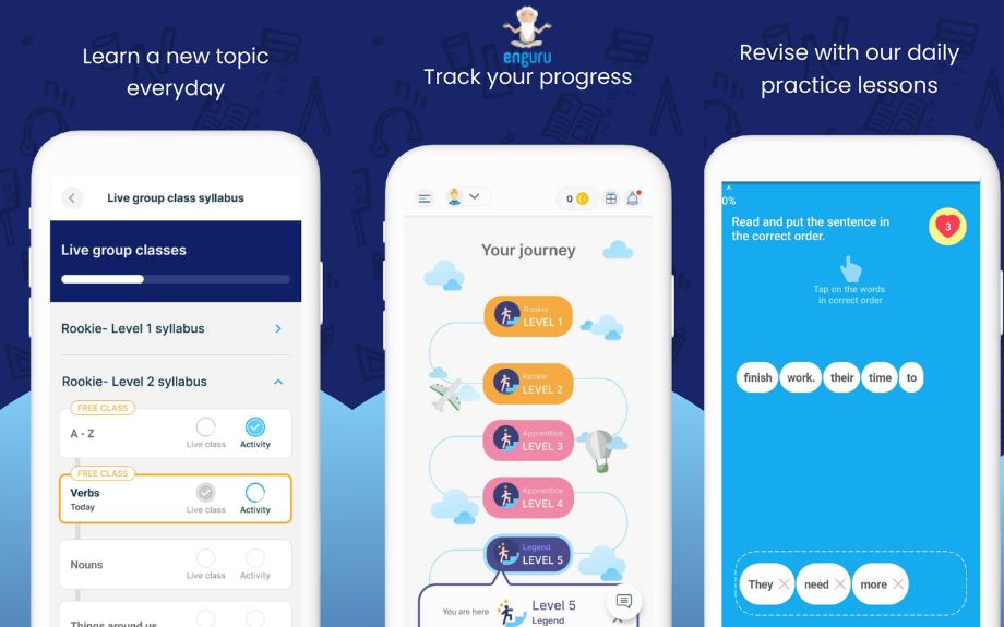 enguru Live English Learning app