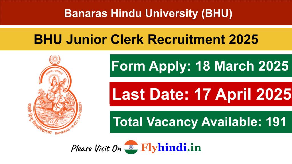 BHU Junior Clerk Recruitment 2025