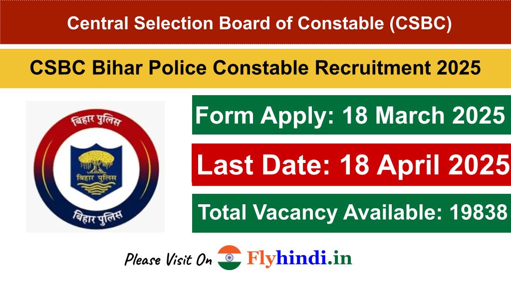Bihar Police Constable Vacancy 2025