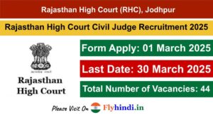 Read more about the article Rajasthan High Court Civil Judge Recruitment 2025 ऑनलाइन फॉर्म जारी, ऐसे से करें अप्लाई